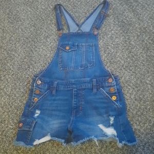 NoBo No Boundaries Blue Jean Short Overalls Size S
